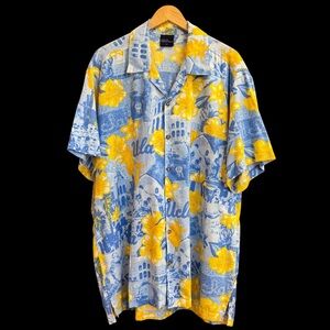 Social Awareness UCLA Bruins Hawaiian Football Short‎ Sleeve Button-Up XL #082